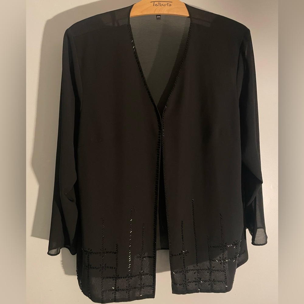 Monte Collection Black Elegantly blingy jacket 2X